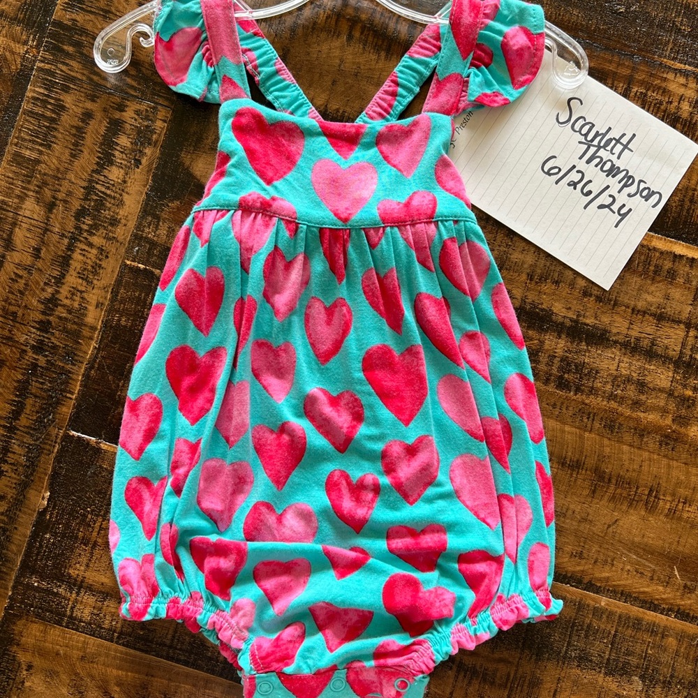 Posh Peanut Queen of Hearts Romper 🩷